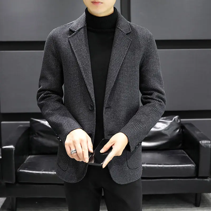 2022 New Spring Autumn Wool Coat Slim Fit Jackets Mens Casual Warm Fashion Outerwear Jacket and Woolen Coat Male Coat Size Q139
2022 New Spring Autumn Wool Coat Slim Fit Jackets Mens Casual Warm Fashion Outerwear Jacket and Woolen Coat Male Coat Size Q139