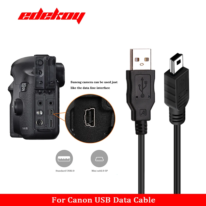 Canon usb cable mini5p T-port USB Data Transfer Cable Cord Lead Wire For Canon EOS 1100D 1200D 2000D IFC-300PCU SX130 ZR950 USB
Canon usb cable mini5p T-port USB Data Transfer Cable Cord Lead Wire For Canon EOS 1100D 1200D 2000D IFC-300PCU SX130 ZR950 USB