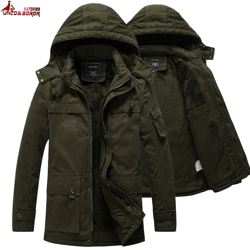 Winter Jacket Men Thick Fleece Parka Coat outwear Multi-pocket cargo Jacket ded streetwear Windbreaker jacket Men L~5XL
Winter Jacket Men Thick Fleece Parka Coat outwear Multi-pocket cargo Jacket ded streetwear Windbreaker jacket Men L~5XL