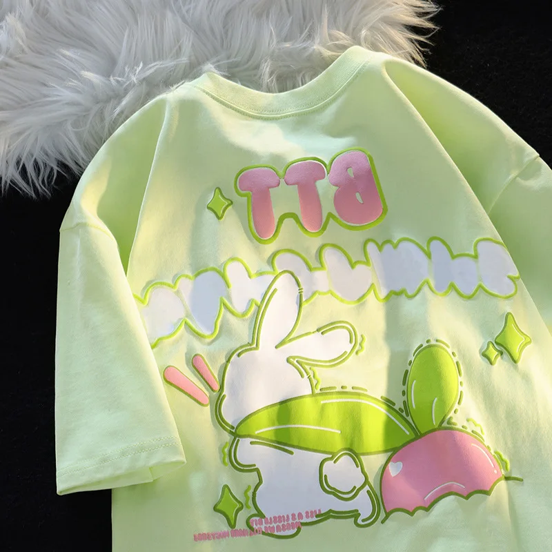 Deeptown Kawaii Rabbit Print T Shirts Women Harajuku Sweet Gir Tops Female Graphic Cotton Casual Kpop Tshirt Cute Tees Summer
Deeptown Kawaii Rabbit Print T Shirts Women Harajuku Sweet Gir Tops Female Graphic Cotton Casual Kpop Tshirt Cute Tees Summer