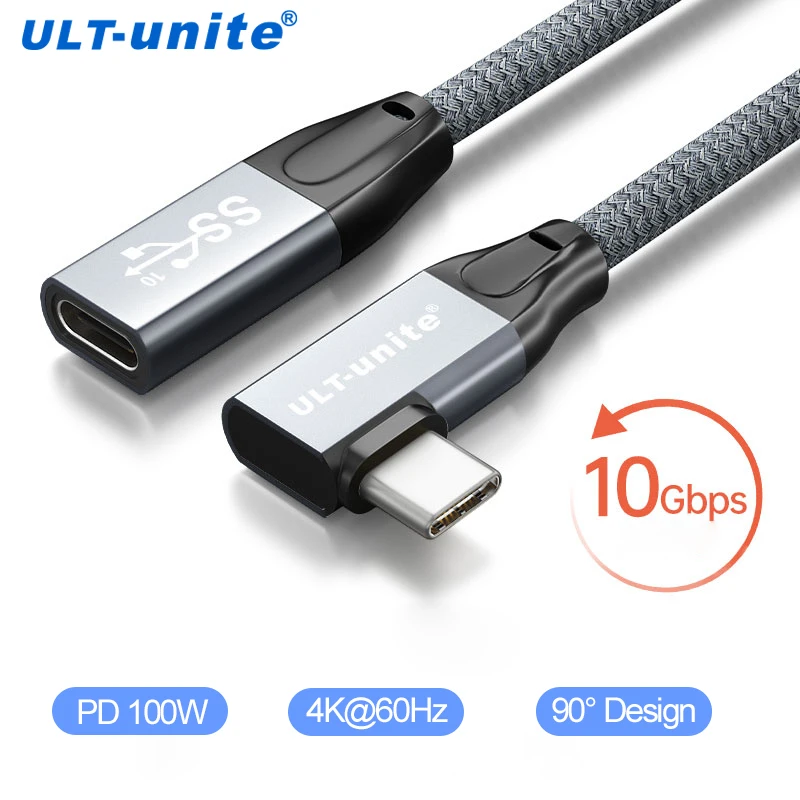 4K USB C Extension Cable Right Angle USB 3.1 10Gbps Type C Extend Fast Charging Cable 100W for Switch MacBook Pro Samsung S10 S9
4K USB C Extension Cable Right Angle USB 3.1 10Gbps Type C Extend Fast Charging Cable 100W for Switch MacBook Pro Samsung S10 S9