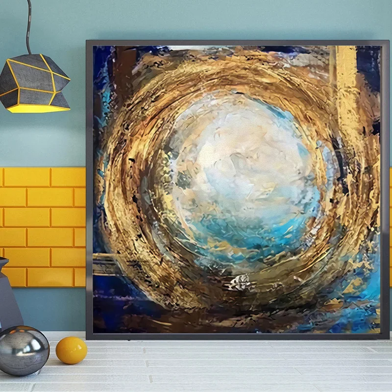 Abstract Oil Painting On Canvas Artwork Golden Blue Circle Ball Posters and Prints Modern Art Wall Picture for Living Room Decor
Abstract Oil Painting On Canvas Artwork Golden Blue Circle Ball Posters and Prints Modern Art Wall Picture for Living Room Decor