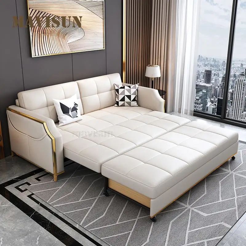 Modern Simple Multifunctional Folding Sofas Bed White Retractable Technology Cloth Sofa For Large Apartment Bedroom Furniture
Modern Simple Multifunctional Folding Sofas Bed White Retractable Technology Cloth Sofa For Large Apartment Bedroom Furniture