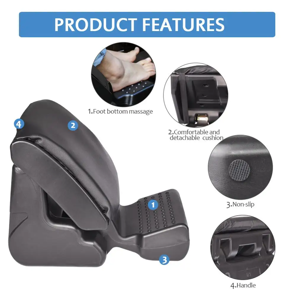 Ergonomic Footrest Foldable Ottomans Angle Height Adjustable Stool 3 Functional Modes Max 120Lbs Load for Office Under Desk Car
Ergonomic Footrest Foldable Ottomans Angle Height Adjustable Stool 3 Functional Modes Max 120Lbs Load for Office Under Desk Car