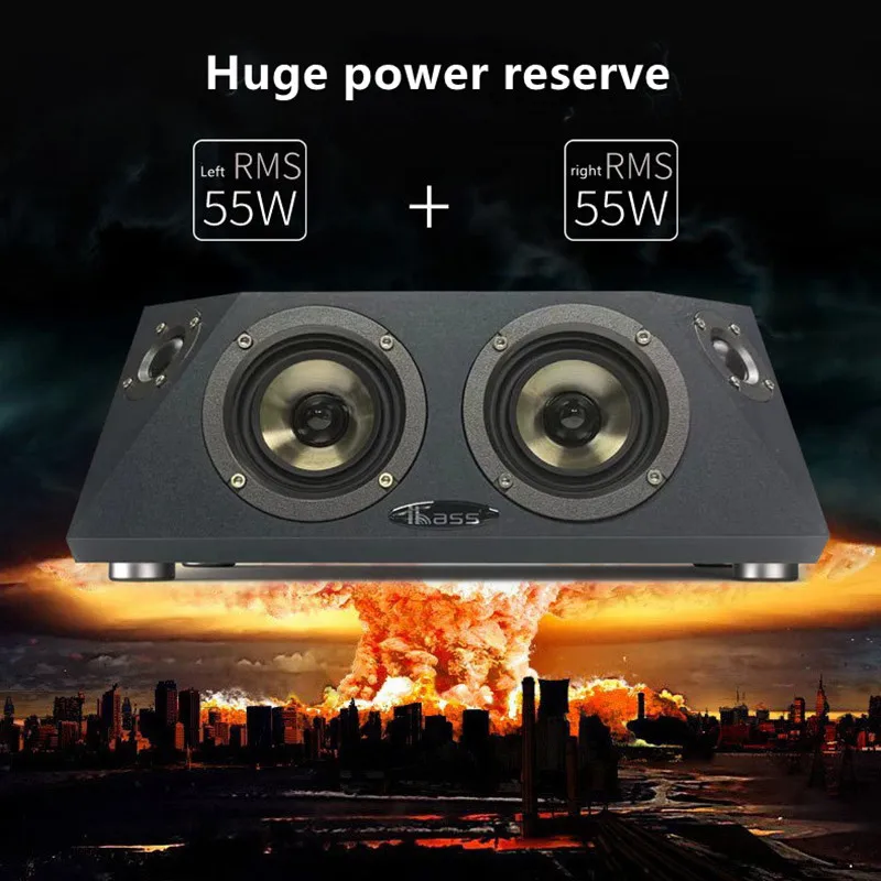 300W High-Power Portable Wooden Bluetooth Speaker Home Theater Desktop Stereo Computer TV Multimedia Active 3D Stereo Subwoofer
300W High-Power Portable Wooden Bluetooth Speaker Home Theater Desktop Stereo Computer TV Multimedia Active 3D Stereo Subwoofer