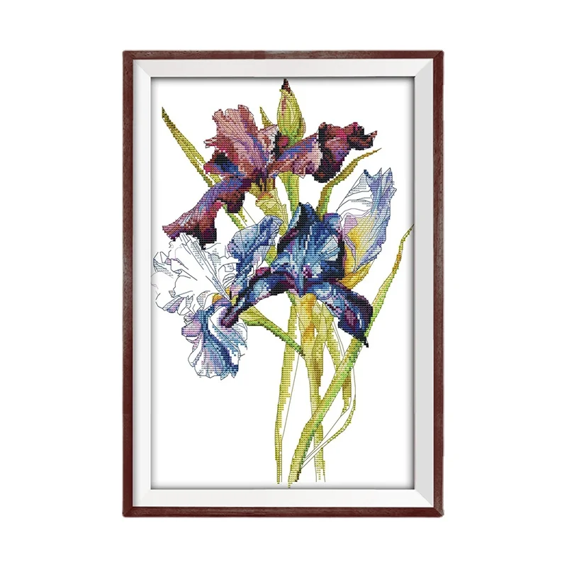 Joy Sunday Counted Cross Stitch Kits Flowers Iris Patterns 14ct 11ct DMC DIY Crafts Printed Canvas Cross Stitch for Needlework
Joy Sunday Counted Cross Stitch Kits Flowers Iris Patterns 14ct 11ct DMC DIY Crafts Printed Canvas Cross Stitch for Needlework