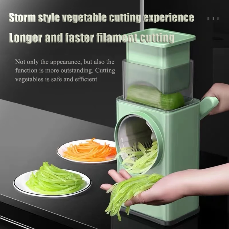 

Овощерезка 4 в 1, устройство для нарезки овощей, фруктов, салатов, картофеля, спиральный слайсер, терка для моркови, кухонный инструмент