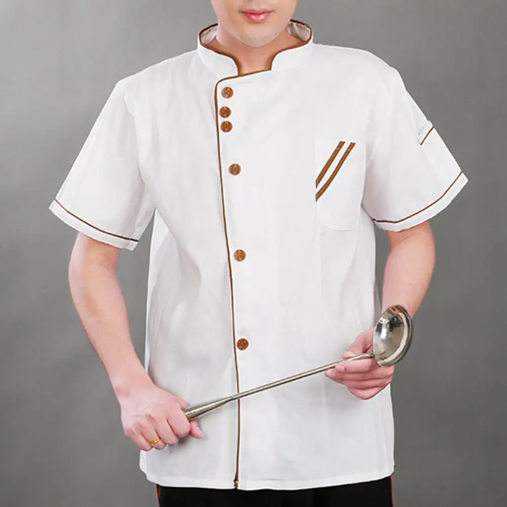 Terrific Loose Contrast Color Men Uniform Chef Shirt Cooking Clothes Wear-resistant
Terrific Loose Contrast Color Men Uniform Chef Shirt Cooking Clothes Wear-resistant