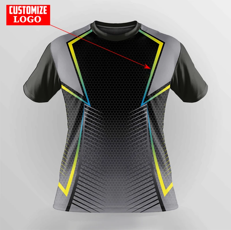 

Men's T-shirt Customize Quick Drying Tee Shirt Badminton Uniforms Table Tennis Clothes Printed T-shirt Boys Breathable Sport