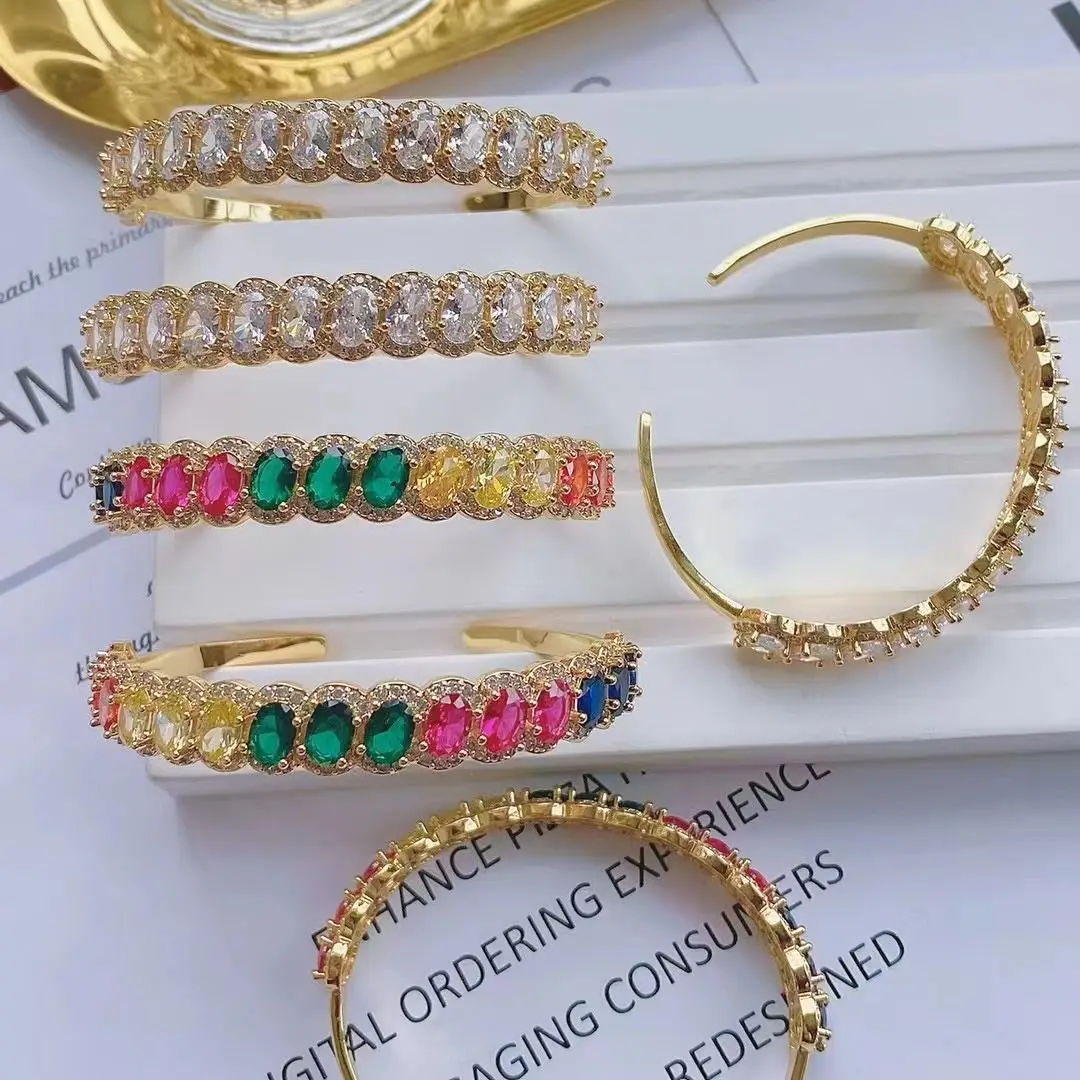 3PCS, Fashion Geometric Oval Zircon Bracelet & Bangles For Women Rose Green Blue Crystal Cuff Bracelets Weddings Party Jewelry
3PCS, Fashion Geometric Oval Zircon Bracelet & Bangles For Women Rose Green Blue Crystal Cuff Bracelets Weddings Party Jewelry