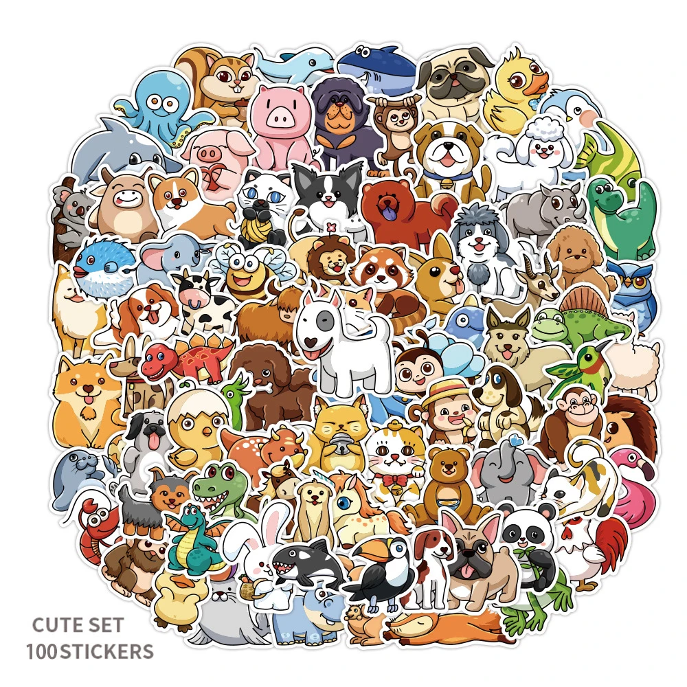 10/30/50/100Pcs New Animal Cute Cat And Dog Stickers Cartoon Guitar Notebook PVC Waterproof Children Graffiti Stickers Aesthetic
10/30/50/100Pcs New Animal Cute Cat And Dog Stickers Cartoon Guitar Notebook PVC Waterproof Children Graffiti Stickers Aesthetic