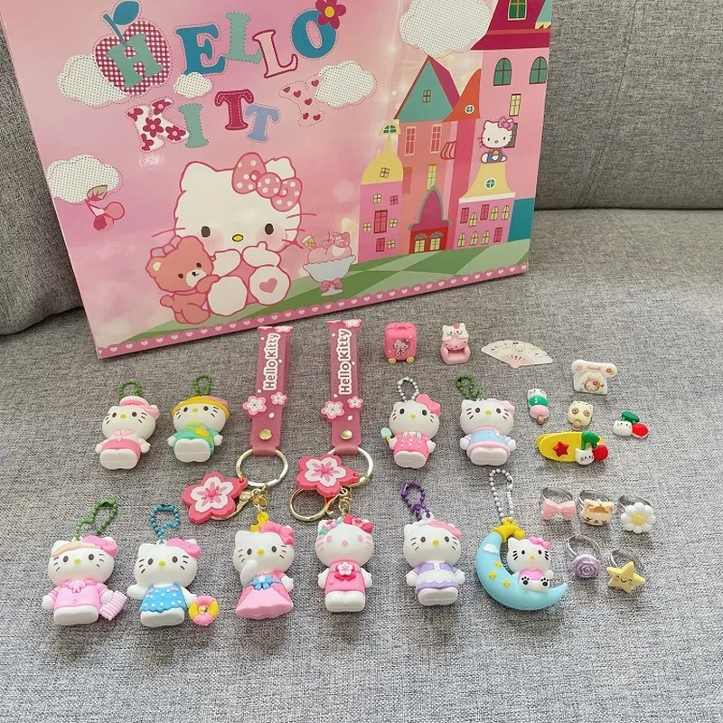 24Pcs Sanrio Hello Kitty Keychain Kawaii Anime Figurines Gift Box Christmas Children Surprise Gift Mystery Box Key Chain Toys
24Pcs Sanrio Hello Kitty Keychain Kawaii Anime Figurines Gift Box Christmas Children Surprise Gift Mystery Box Key Chain Toys