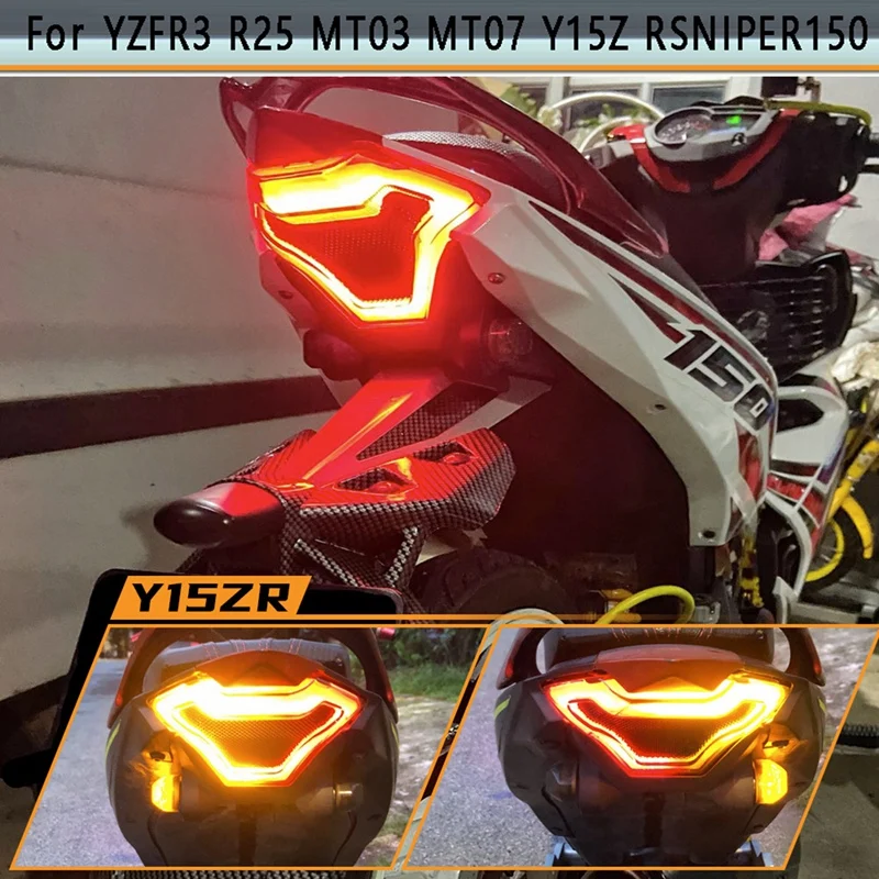 Motorcycle Brake Light Driving Lights Tail Lamp LED Turn Signals For Yamaha YZFR3 R25 MT03 MT07 Y15Z RSNIPER150
Motorcycle Brake Light Driving Lights Tail Lamp LED Turn Signals For Yamaha YZFR3 R25 MT03 MT07 Y15Z RSNIPER150