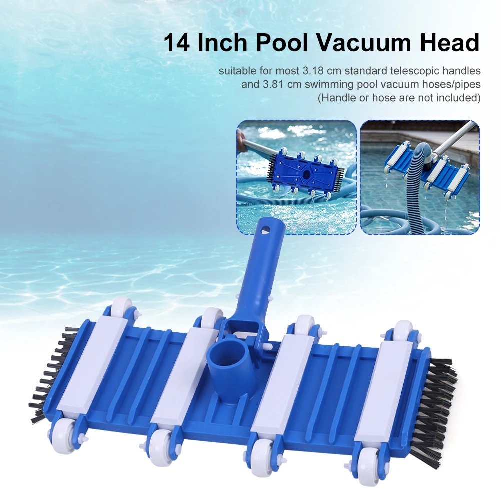 14 Inch Weighted Pool Vacuum Head with Wheels Side Brush Flexible Swimming Pool Vacuum Head for Pool Pond Spa Hot Tub Cleaing
14 Inch Weighted Pool Vacuum Head with Wheels Side Brush Flexible Swimming Pool Vacuum Head for Pool Pond Spa Hot Tub Cleaing