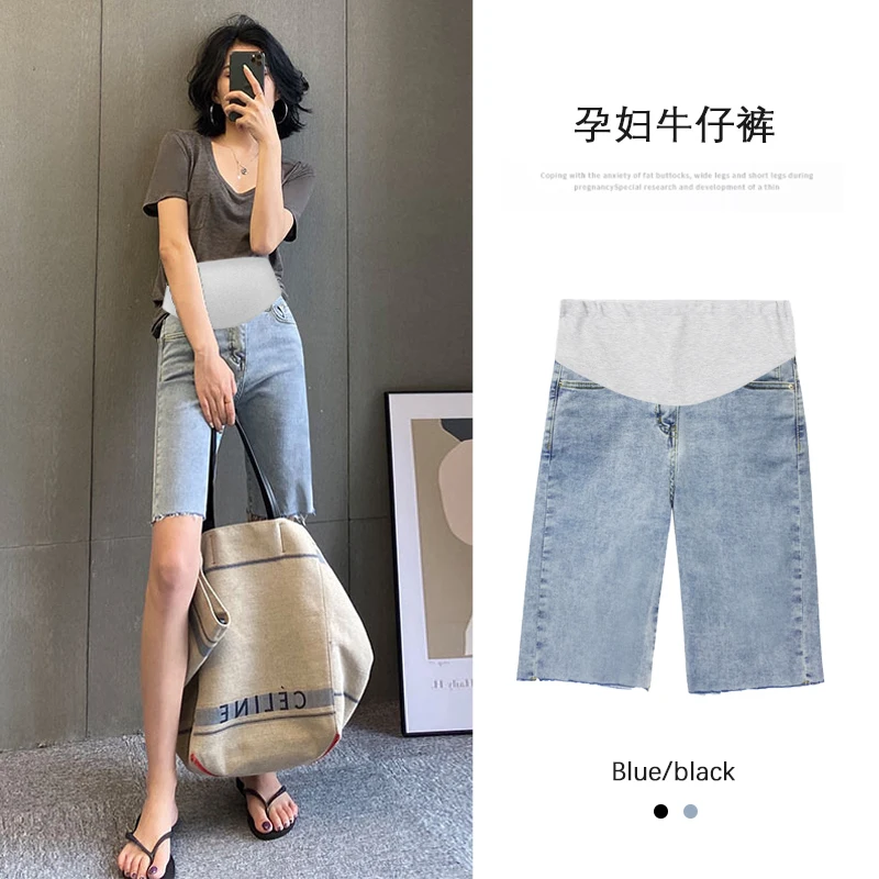 566# 2022 Summer Stretch Denim Maternity Skinny Short Jeans Half Pants Clothes for Pregnant Women Casual Pregnancy Shorts
566# 2022 Summer Stretch Denim Maternity Skinny Short Jeans Half Pants Clothes for Pregnant Women Casual Pregnancy Shorts