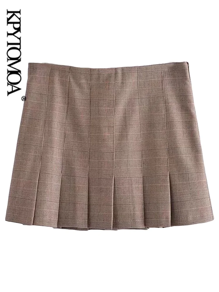 kPYTOMOA Women Fashion With Pleated Check Mini Skirt Vintage High Waist Side Zipper Female Skirts Mujer
kPYTOMOA Women Fashion With Pleated Check Mini Skirt Vintage High Waist Side Zipper Female Skirts Mujer