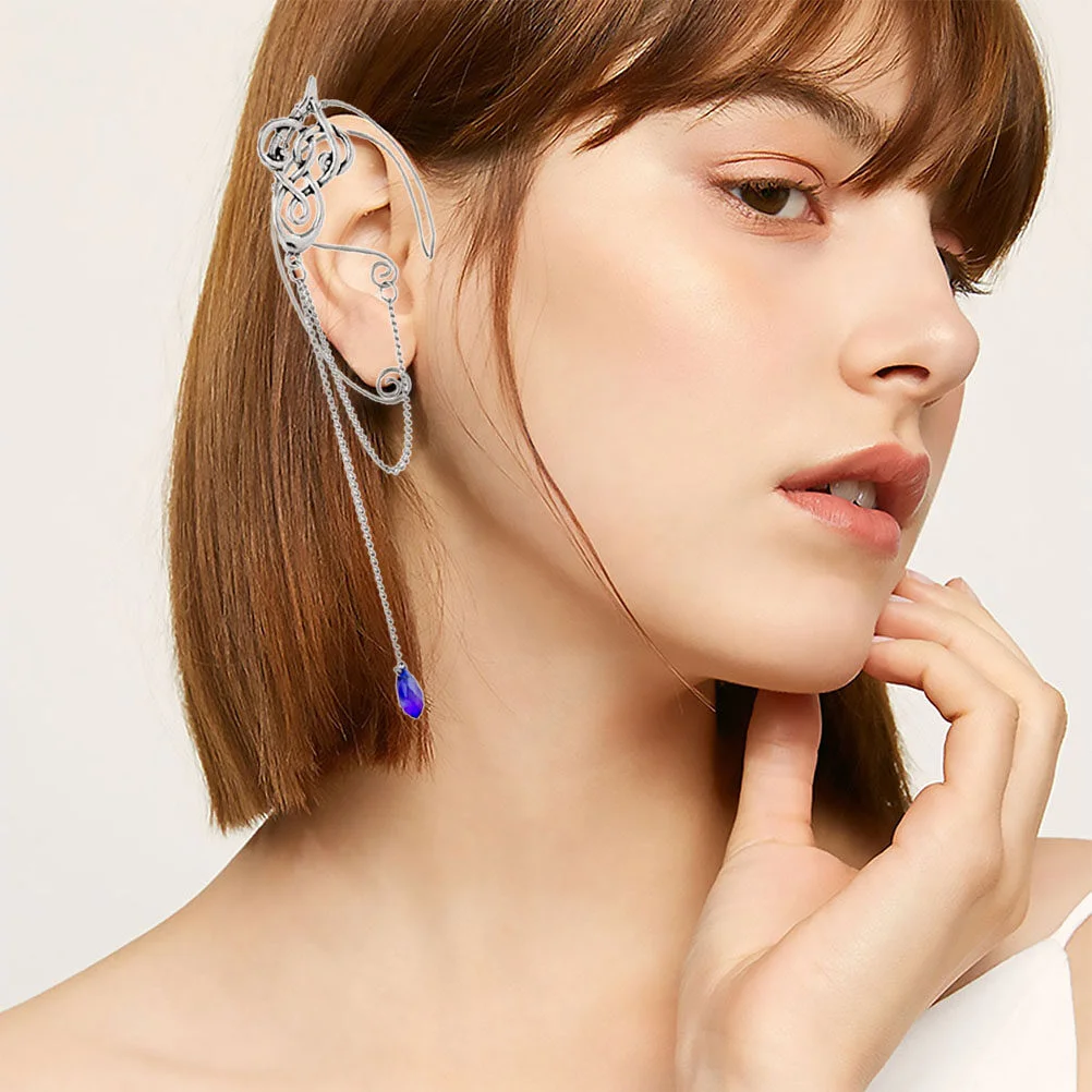 

Drop Earrings For Teen Girlss Clips Wrap Dangle Girls Elf Ears Women Full Cuff Fairy Pierced Cuffs