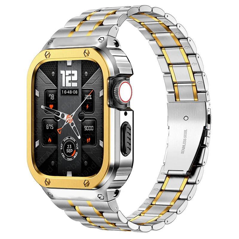 Stainless Steel Strap+Case For Apple Watch Band 44mm 45mm 45 44 mm Bumper frame Cover Accessories iwatch series 4 5 SE 6 7
Stainless Steel Strap+Case For Apple Watch Band 44mm 45mm 45 44 mm Bumper frame Cover Accessories iwatch series 4 5 SE 6 7