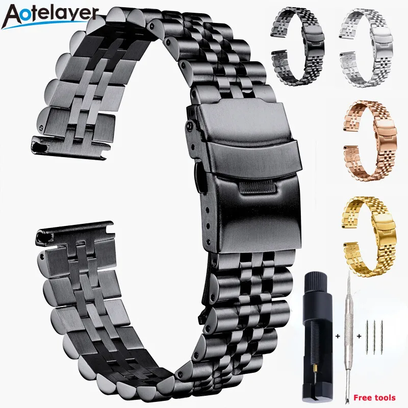18 19 20 21 22 23 24 26 28 30mm Width Solid Full Stainless Steel Watchband Luxury Big Size Quality Flat Head Universal Belt
18 19 20 21 22 23 24 26 28 30mm Width Solid Full Stainless Steel Watchband Luxury Big Size Quality Flat Head Universal Belt