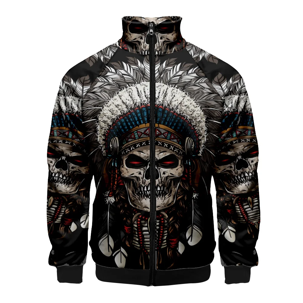 Indians Retro Totem Skull Baseball Jacket Men's Women 202 Spring And Autumn New Loose Personalized Student Leisure Jacket Trend
Indians Retro Totem Skull Baseball Jacket Men's Women 202 Spring And Autumn New Loose Personalized Student Leisure Jacket Trend