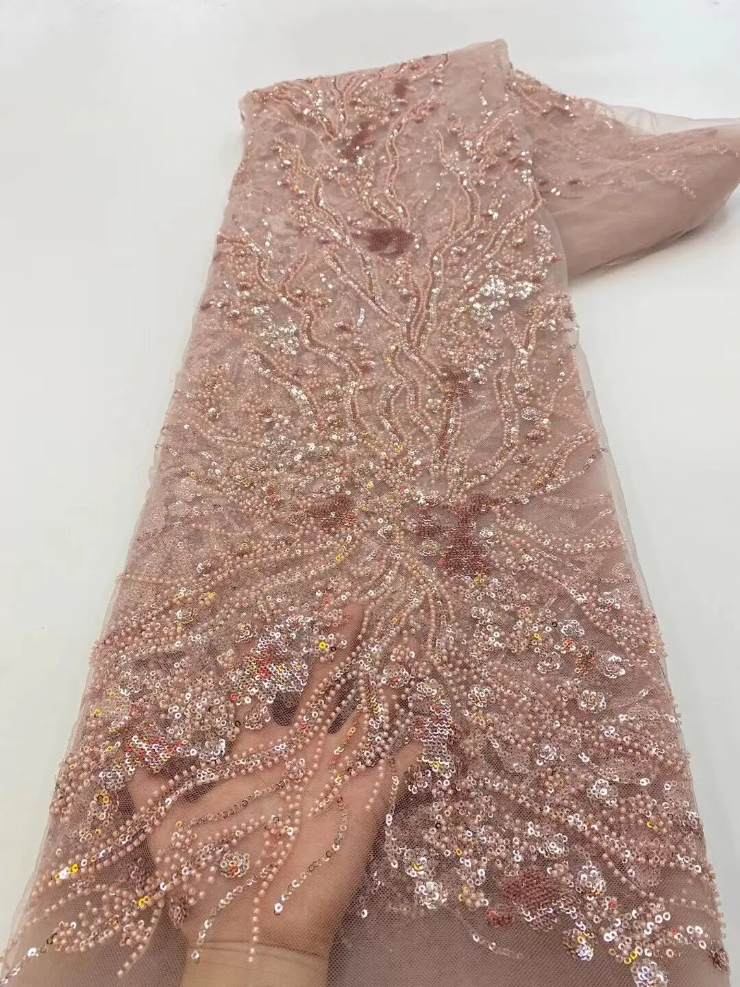 Nigerian ZH-1208688 Lace Fabric African Sequins Lace Fabric High Quality French Mesh Tulle Lace Fabric with beads
Nigerian ZH-1208688 Lace Fabric African Sequins Lace Fabric High Quality French Mesh Tulle Lace Fabric with beads