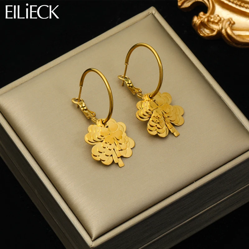 EILIECK 316L Stainless Steel Gold Color Multilayer Flower Earrings For Women Girl Fashion Waterproof Ear Buckle Jewelry Gift
EILIECK 316L Stainless Steel Gold Color Multilayer Flower Earrings For Women Girl Fashion Waterproof Ear Buckle Jewelry Gift