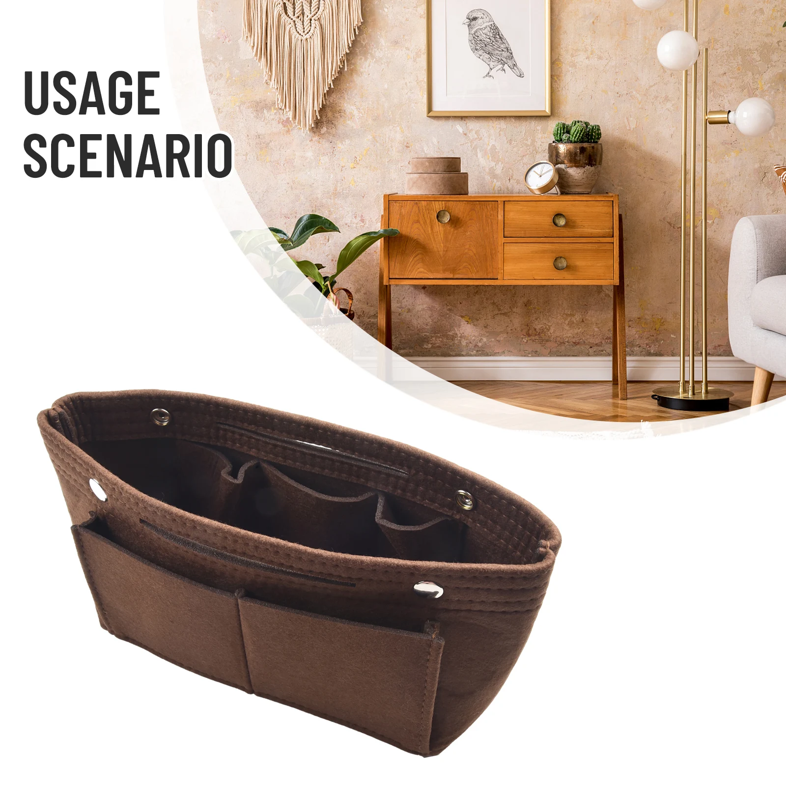 Felt Cosmetic Bag Multifunctional Snap Button Storage Large Capacity Felt Bag Portable Household Jewelry Gadget Pouch 24x15x8cm
Felt Cosmetic Bag Multifunctional Snap Button Storage Large Capacity Felt Bag Portable Household Jewelry Gadget Pouch 24x15x8cm