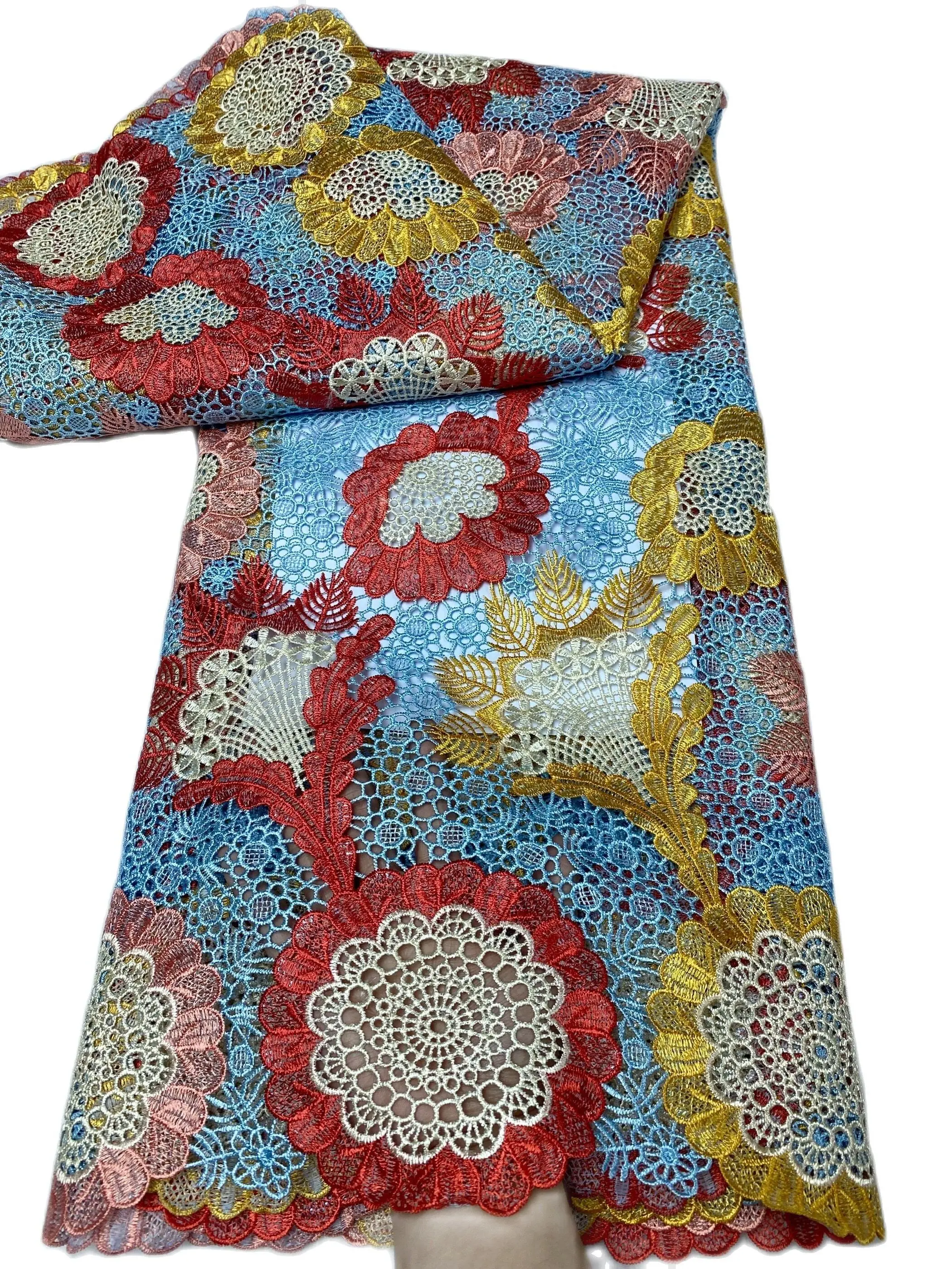 New design sky blue quality African lace wholesale 5 yards mesh lace with stones for Nigerian sew big occasional wedding dress
New design sky blue quality African lace wholesale 5 yards mesh lace with stones for Nigerian sew big occasional wedding dress