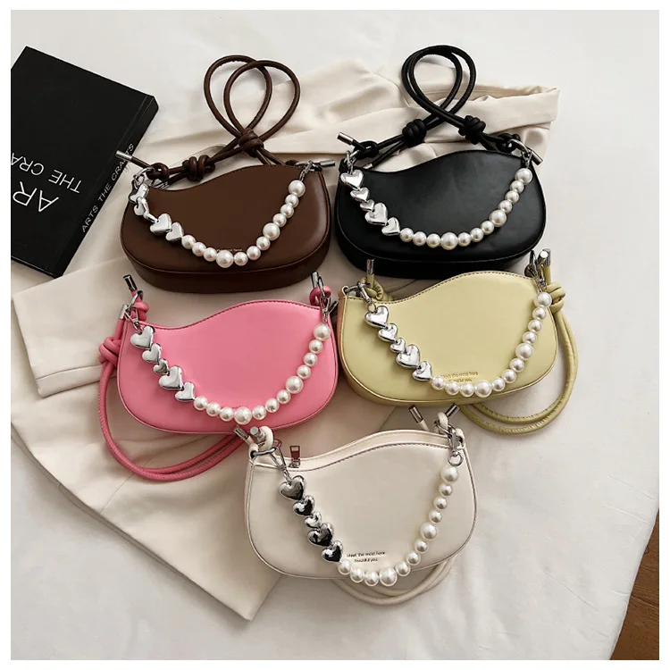 Solid Color Shoulder Bag Women's Fashion Korean Underarm Bag Versatile Pu Leather Small Commute Bags Girl Pearl Handbag Purse
Solid Color Shoulder Bag Women's Fashion Korean Underarm Bag Versatile Pu Leather Small Commute Bags Girl Pearl Handbag Purse
