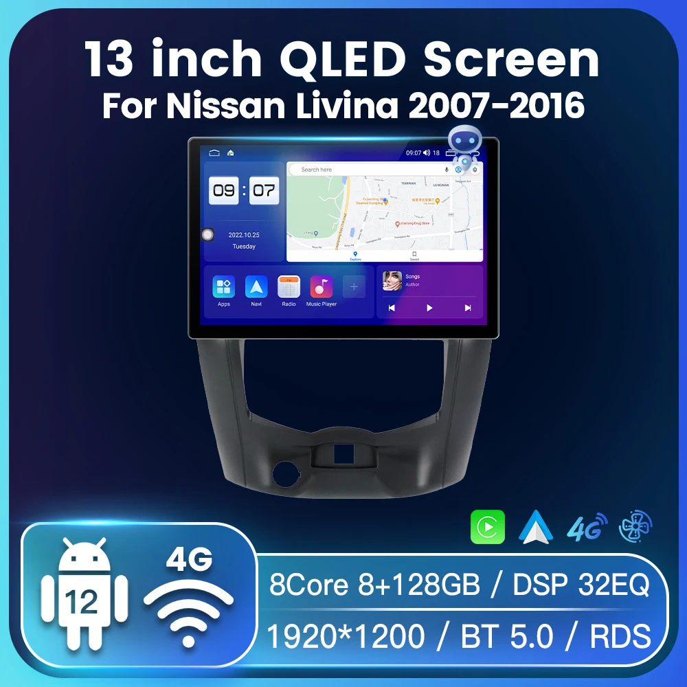 Автомобильный мультимедийный плеер, Android 12, 8 ядер, 7862, для Nissan Livina 2007-2016, AI Voice, 2Din DSP BT5.0 Carplay Auto 13 "QLED
Автомобильный мультимедийный плеер, Android 12, 8 ядер, 7862, для Nissan Livina 2007-2016, AI Voice, 2Din DSP BT5.0 Carplay Auto 13 "QLED
