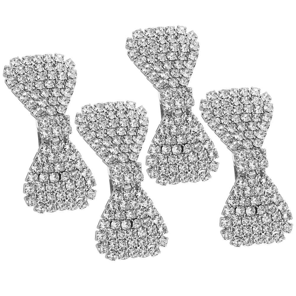 4 Pcs Bow Hairpin Wedding Rhinestones Clip Crystal Barrette Bride Headpieces Alloy
4 Pcs Bow Hairpin Wedding Rhinestones Clip Crystal Barrette Bride Headpieces Alloy