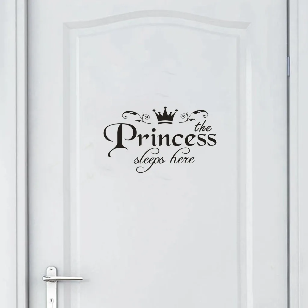 

Princess Letter Wall Sticker Removable Self Adhesive Bedroom Door Decorative Decals Girls Kids Room Wallpaper Naklejki Na Sciane