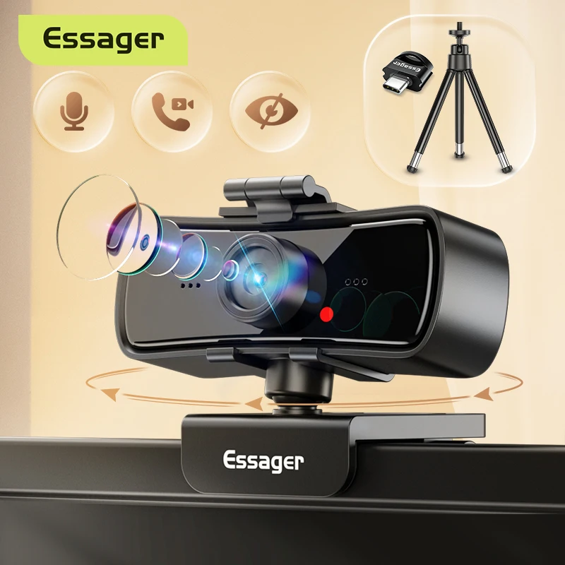 Essager C3 1080P Webcam 2K Full HD Web Camera For PC Computer Laptop USB Web Cam With Microphone Autofocus WebCamera For Youtube
Essager C3 1080P Webcam 2K Full HD Web Camera For PC Computer Laptop USB Web Cam With Microphone Autofocus WebCamera For Youtube