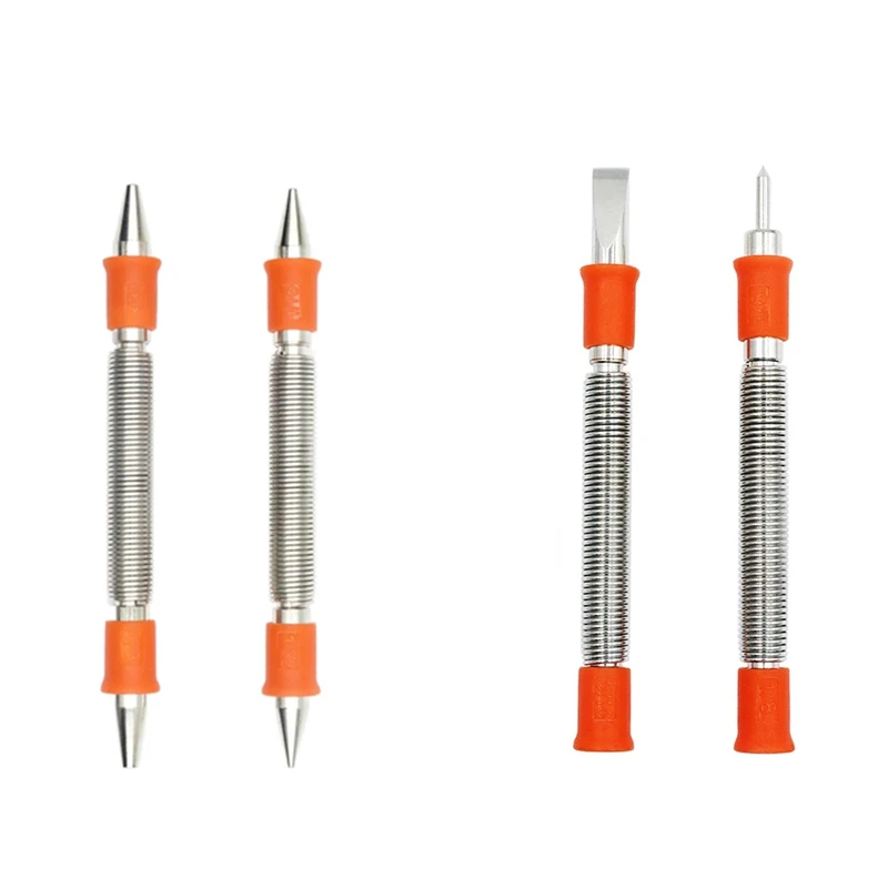 2Pcs Spring Tool Kit 5/16-Inch Chisel And 1/8-Inch Center Punch Set, Spring Loaded Rivet Removal Set For Wood
2Pcs Spring Tool Kit 5/16-Inch Chisel And 1/8-Inch Center Punch Set, Spring Loaded Rivet Removal Set For Wood