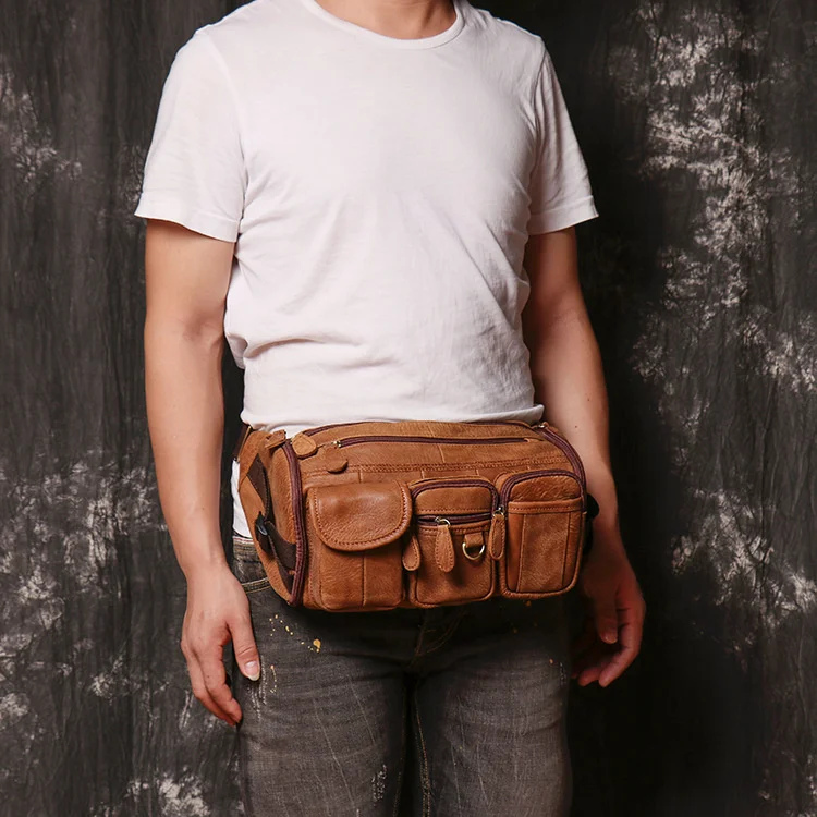 Men's genuine leather chest bag, women's frosted waist outdoor sports shoulder multifunctional crossbody bag
Men's genuine leather chest bag, women's frosted waist outdoor sports shoulder multifunctional crossbody bag