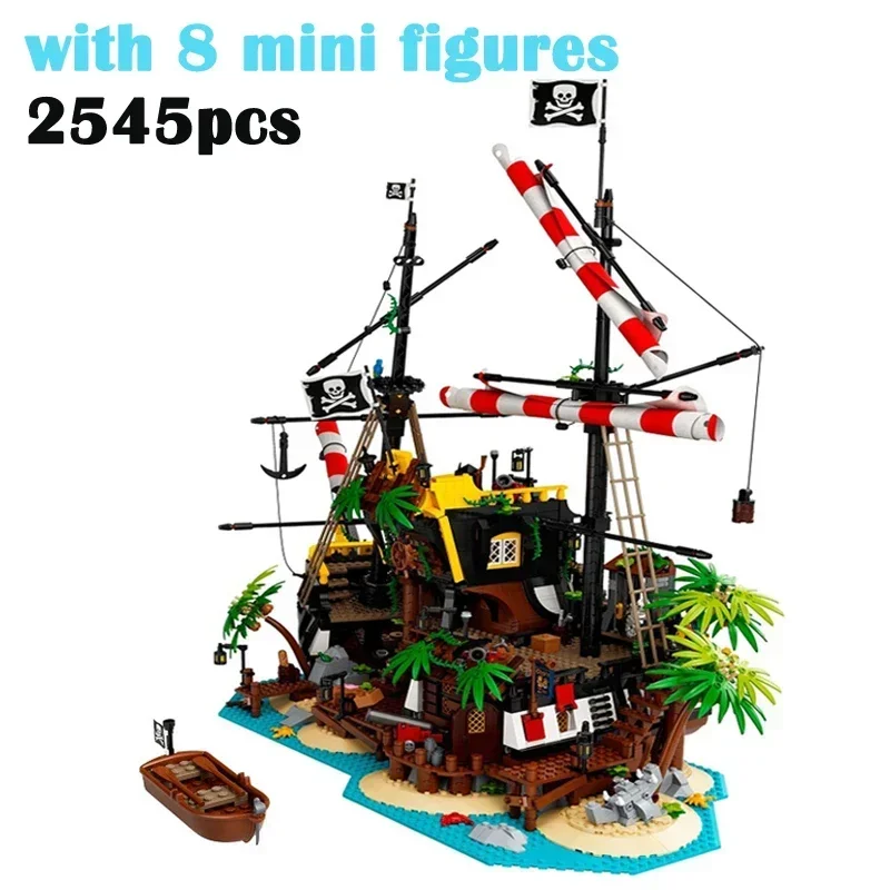 

2545 шт., Детский конструктор «Пираты барракуды», 8 фигурок