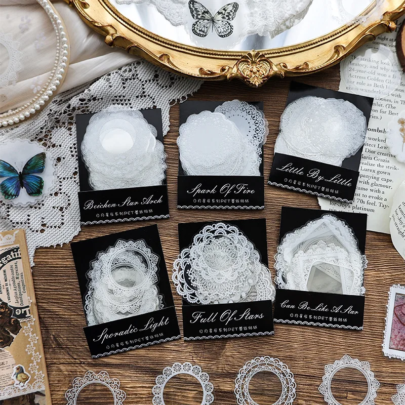 30pcs Lace Stickers Cute Decor Collage DIY Scrapbooking Self Adhesive Creative Craft Stickers Aesthetic Stationery Supplies
30pcs Lace Stickers Cute Decor Collage DIY Scrapbooking Self Adhesive Creative Craft Stickers Aesthetic Stationery Supplies