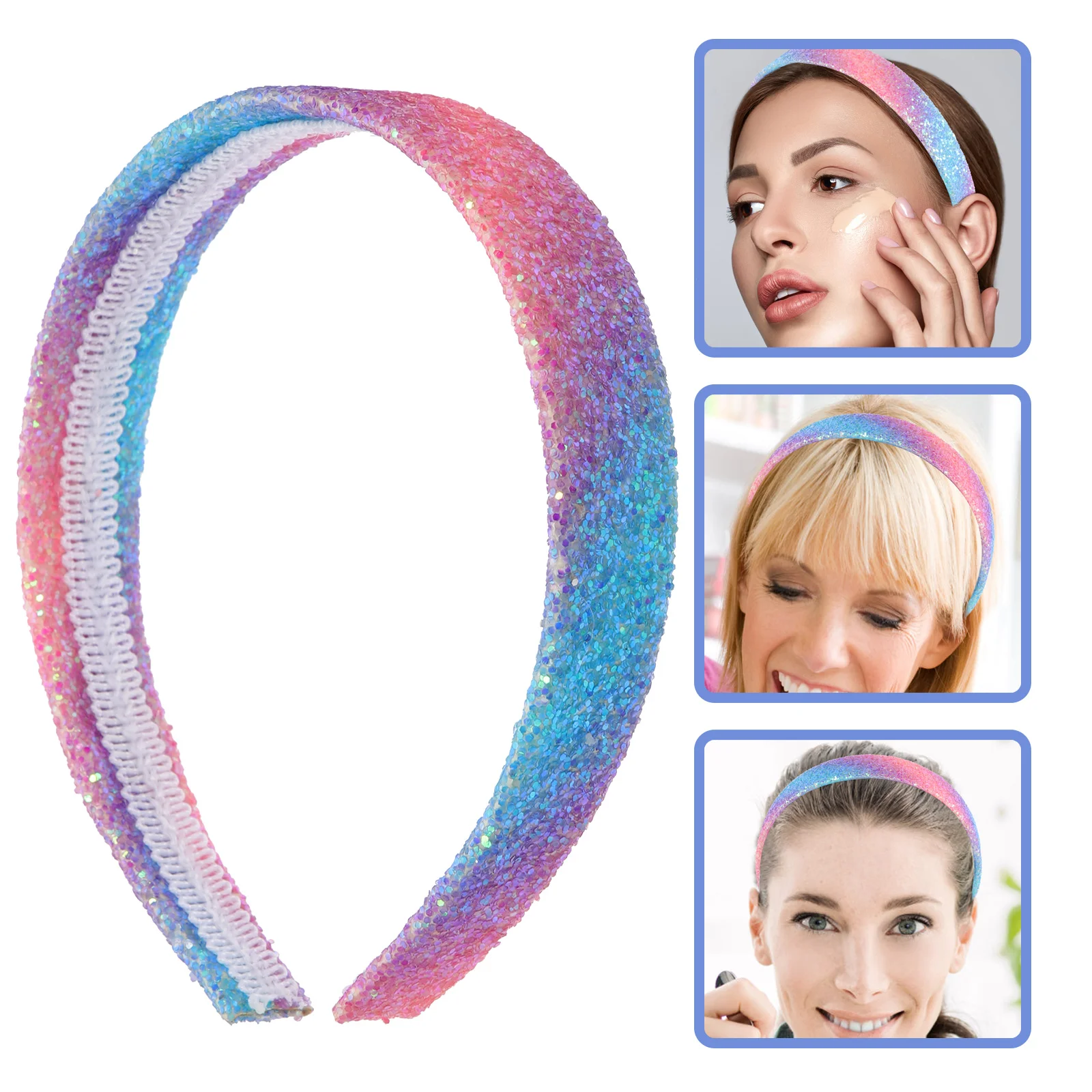 Hair Bands Headband Wide Sequin Headbands Band Rainbow Head Accessories Candy Colorful Padded Bling Sparkle Headpieces Women
Hair Bands Headband Wide Sequin Headbands Band Rainbow Head Accessories Candy Colorful Padded Bling Sparkle Headpieces Women