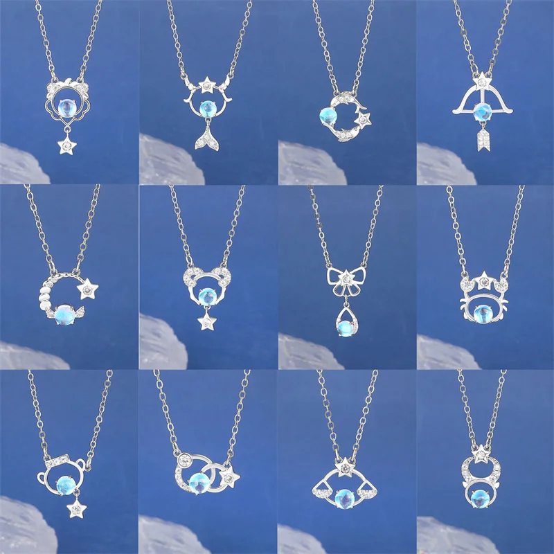 Shiny Zircon Star Zodiac Sign Necklace For Women Moonstone 12 Constellation Pendant Necklaces Capricorn Cancer Leo Jewelry Gifts
Shiny Zircon Star Zodiac Sign Necklace For Women Moonstone 12 Constellation Pendant Necklaces Capricorn Cancer Leo Jewelry Gifts