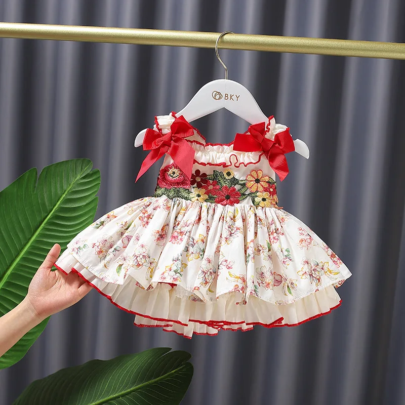 Lolita Baby Girls Sweet Floral Dress+ Short Pants Sets Summer Embroidery Princess Bow Clothes Kids Birthday Party Suits
Lolita Baby Girls Sweet Floral Dress+ Short Pants Sets Summer Embroidery Princess Bow Clothes Kids Birthday Party Suits