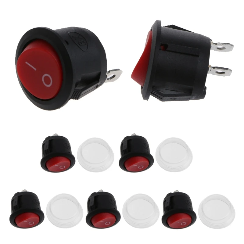 5Pcs 12V Round Rocker Switches ON/OFF 2 Pin SPST Campers Caravan Motorhome Boat Lights Appliance Switch
5Pcs 12V Round Rocker Switches ON/OFF 2 Pin SPST Campers Caravan Motorhome Boat Lights Appliance Switch