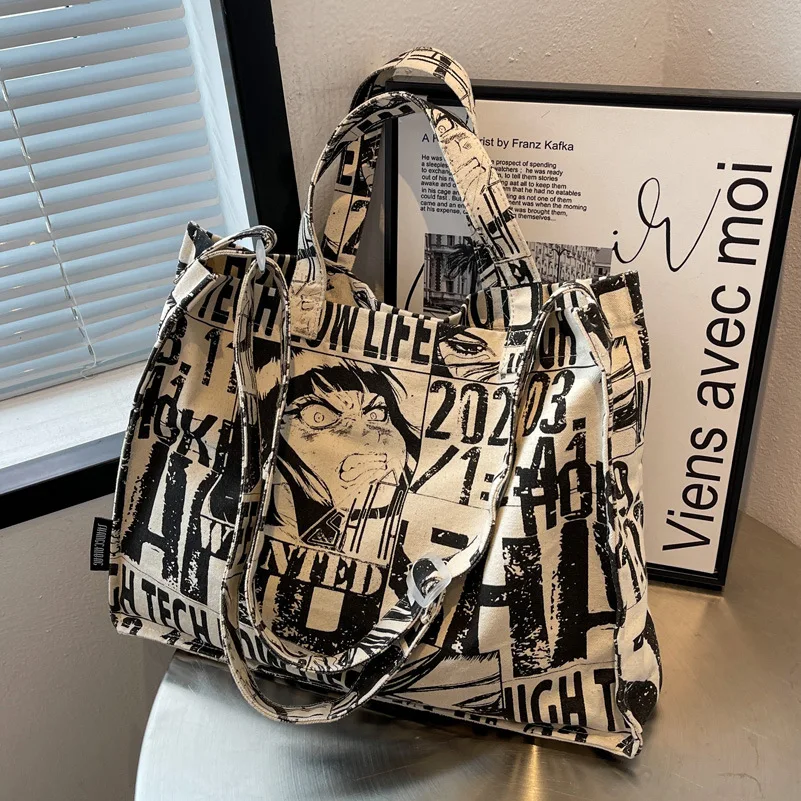 Causal Lettrs Print Women Canvas Tote Bag Female Thick Cloth Shoulder Shopper Bag Causal Stripe Shopping Bag Large Messenger Bag
Causal Lettrs Print Women Canvas Tote Bag Female Thick Cloth Shoulder Shopper Bag Causal Stripe Shopping Bag Large Messenger Bag
