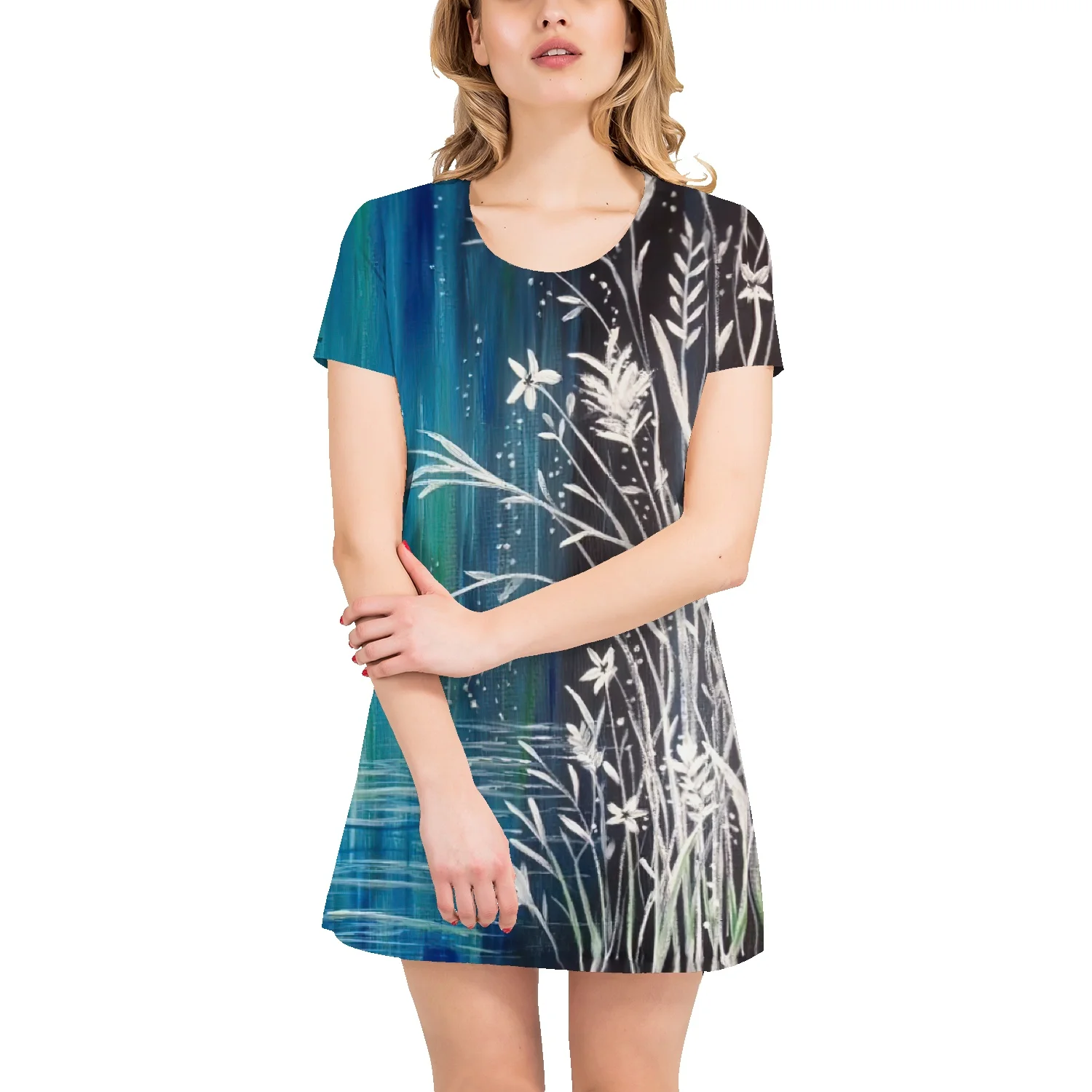 Large Size Floral Skirt T-Shirt Long Short Sleeve Loose Hand-Painted Oil Painting Original Graffiti Dress Straight A-line Skirt
Large Size Floral Skirt T-Shirt Long Short Sleeve Loose Hand-Painted Oil Painting Original Graffiti Dress Straight A-line Skirt