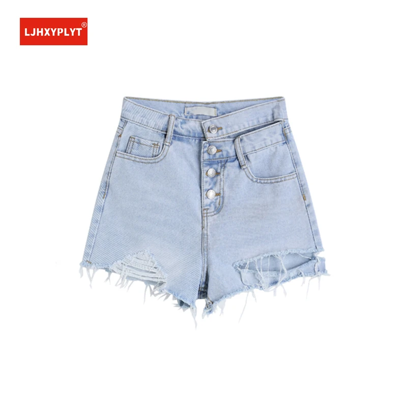 Women Blue Denim Shorts High Waist Ripped Irregular Hole Summer Fashion Streetwear Casual Pocket Short Jeans Hot Pants Shorts
Women Blue Denim Shorts High Waist Ripped Irregular Hole Summer Fashion Streetwear Casual Pocket Short Jeans Hot Pants Shorts