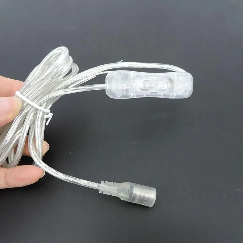 2pin 22AWG transparent DC Female 12V 5V 5.5x2.1mm Power adapter extend Cable led Light Switch button connector neon lamp U26
2pin 22AWG transparent DC Female 12V 5V 5.5x2.1mm Power adapter extend Cable led Light Switch button connector neon lamp U26