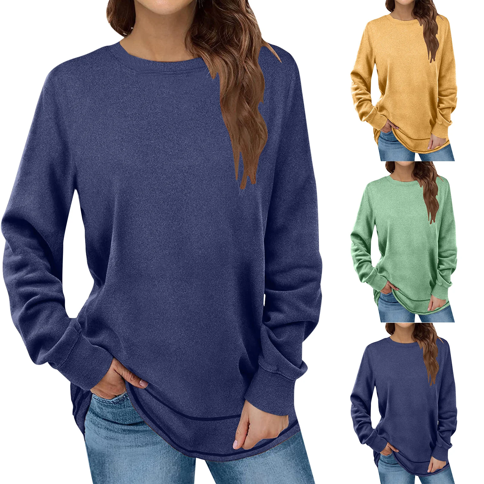 Sweat Hats for Women Womens Sweatshirt Round Neck Long Sleeved Shirt Waist Top Distressed Tees Women
Sweat Hats for Women Womens Sweatshirt Round Neck Long Sleeved Shirt Waist Top Distressed Tees Women