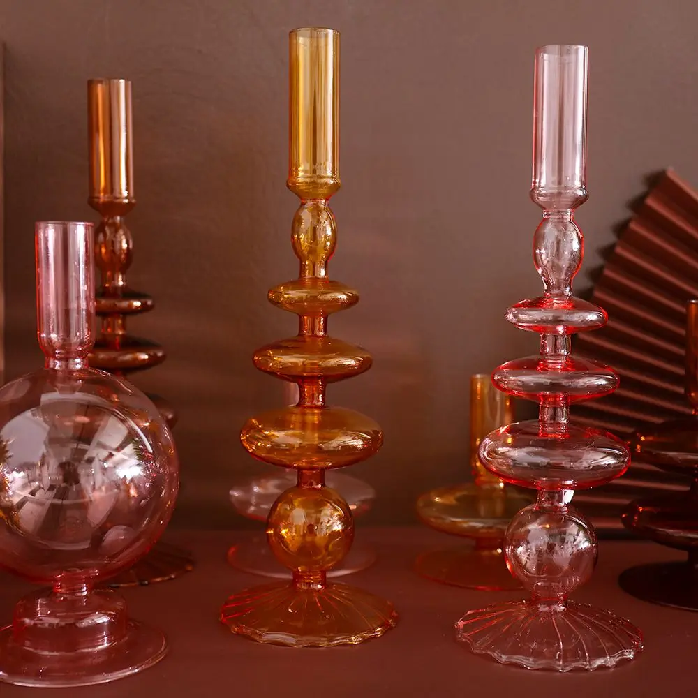 Fashion Retro Vase Nordic For Home Decoration Wedding Candlestick Stand Glass Candle Holders
Fashion Retro Vase Nordic For Home Decoration Wedding Candlestick Stand Glass Candle Holders