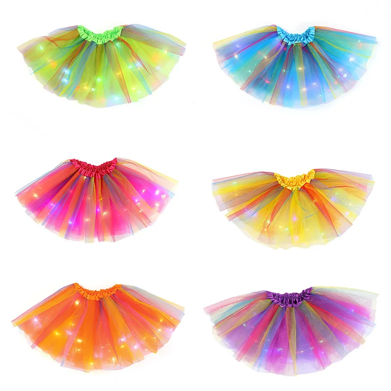 Princess Girls Evening Party Costume Children's Rainbow Printing LED Light Tutu Skirt Body Mesh Skirt
Princess Girls Evening Party Costume Children's Rainbow Printing LED Light Tutu Skirt Body Mesh Skirt