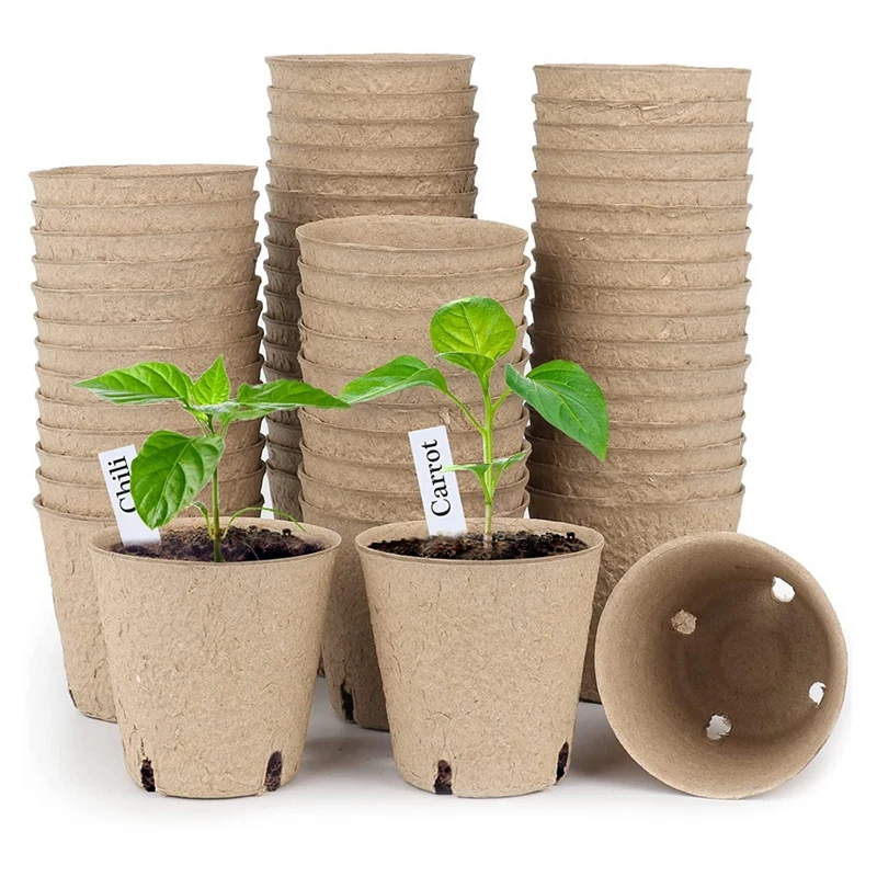 Peat Pots, 60 Pcs 3.15 Inch Seed Starting Pots With Drainage Holes Round Nursery Pot, With Bonus 20 Plant Labels
Peat Pots, 60 Pcs 3.15 Inch Seed Starting Pots With Drainage Holes Round Nursery Pot, With Bonus 20 Plant Labels