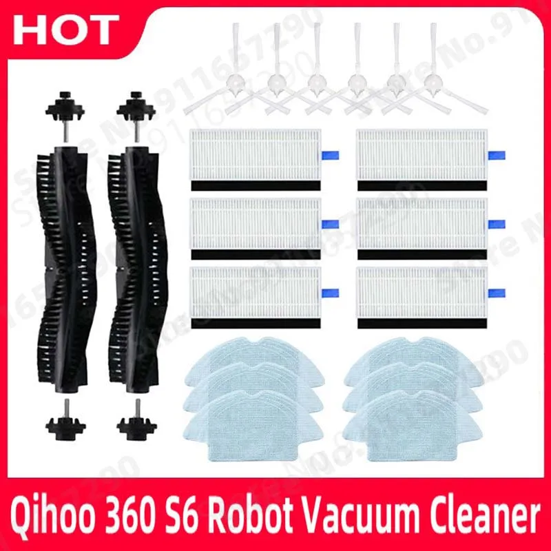 Qihoo 360 S6 Robot Vacuum Cleaner Parts Main Brush Side Brushes HEPA Filter Mop Cloth Replacement For 360 S6 Accessories
Qihoo 360 S6 Robot Vacuum Cleaner Parts Main Brush Side Brushes HEPA Filter Mop Cloth Replacement For 360 S6 Accessories